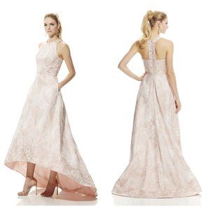 Theia 882709 Rose Gold High Low Gown Size 14 NWT